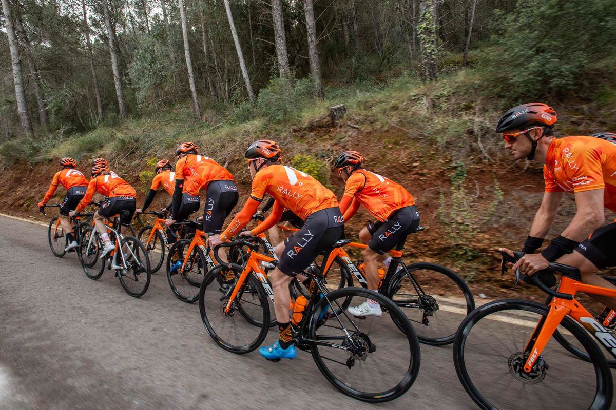 Rally Cycling at the team's training camp in Castellon de la Plana, Spain
