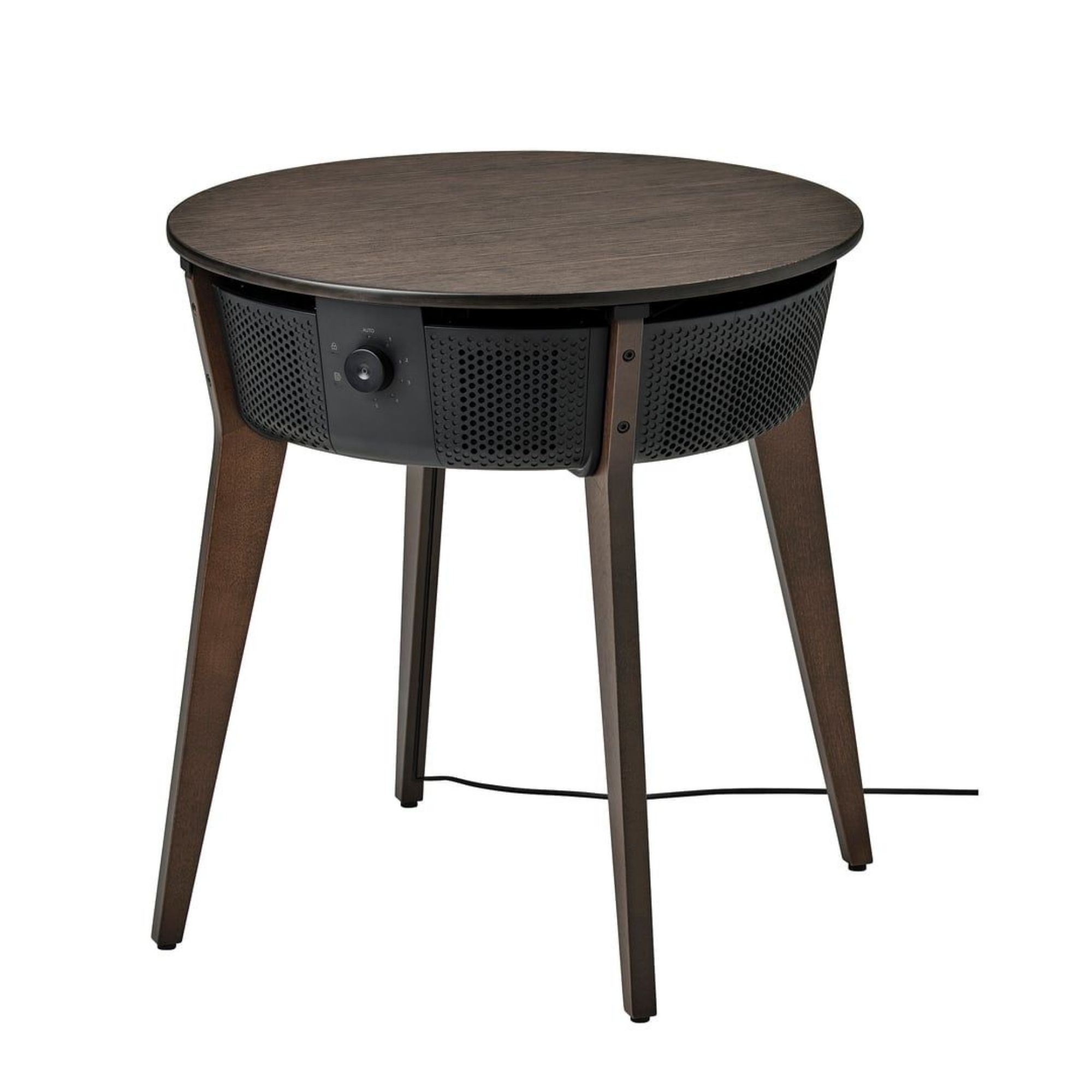 STARKVIND Table with Air Purifier in dark brown colourway