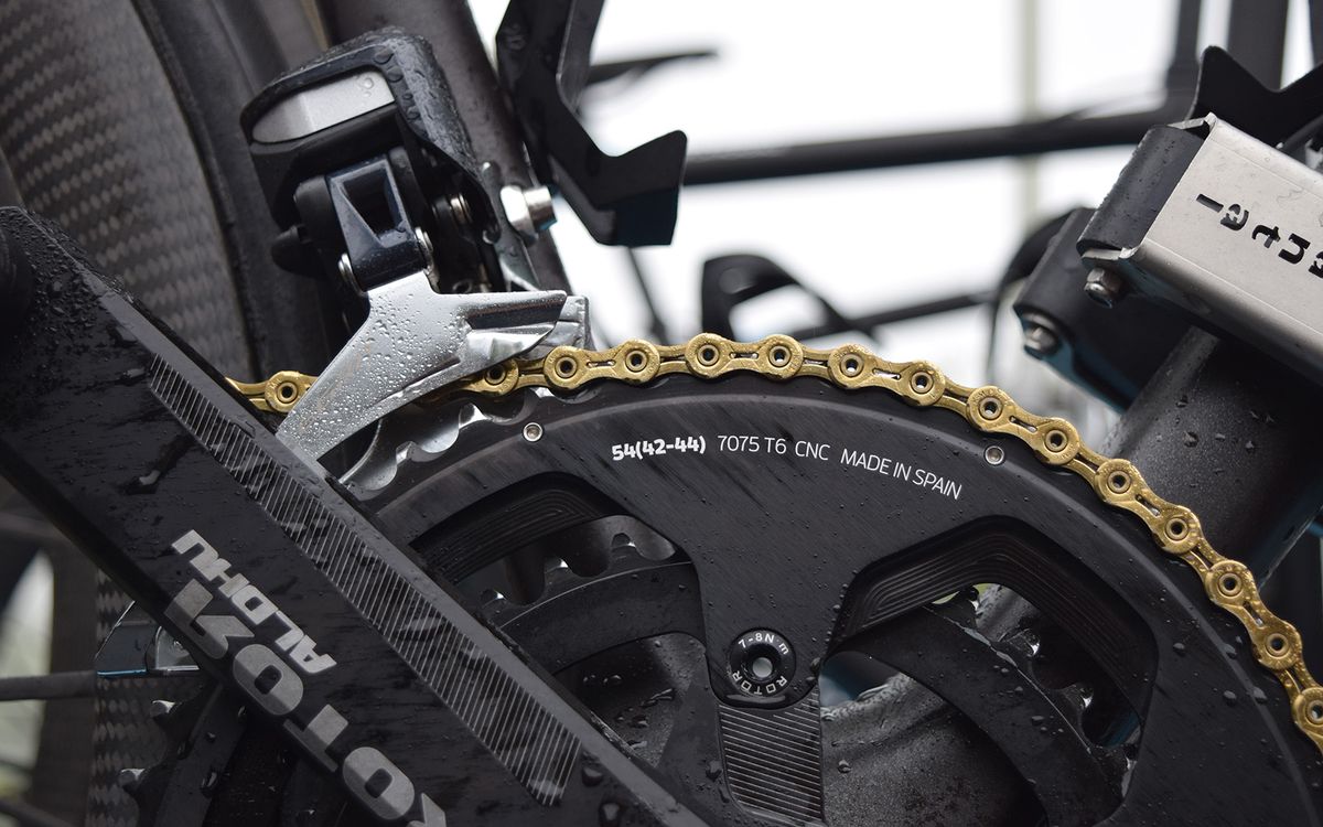 Despite eight categorised climbs on Stage 2, Bardet had a 54-tooth outer chainring