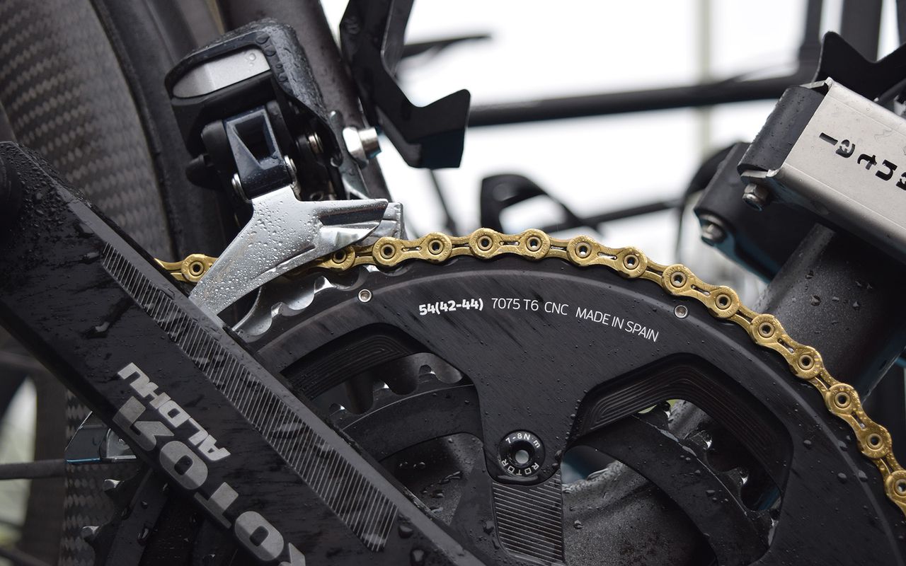 Despite eight categorised climbs on Stage 2, Bardet had a 54-tooth outer chainring