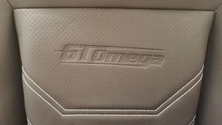 GT Omega Element logo embossed on seat