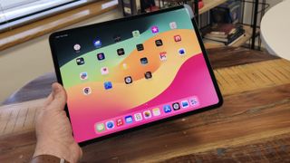 iPad Pro 13-inch with M4 chip on a wooden table
