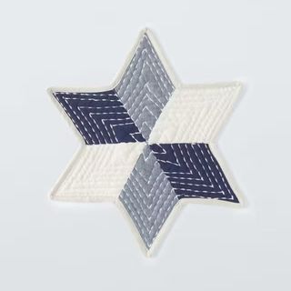 John Lewis Star Quilted Cotton Placemat, Blue