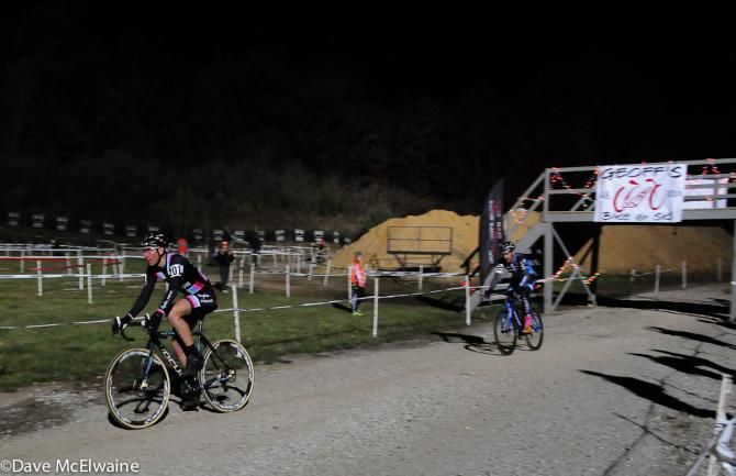 Jeremy Powers (Rapha Focus) with a small gap on Berden