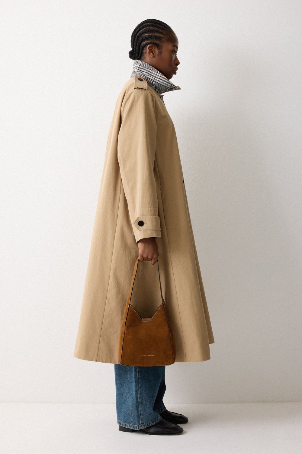 Mini Heckfield Suede Tote | Tan