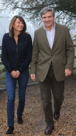 Michael and Carole Middleton, make a statement following the engagement of their daughter Kate to Prince William, outside their home