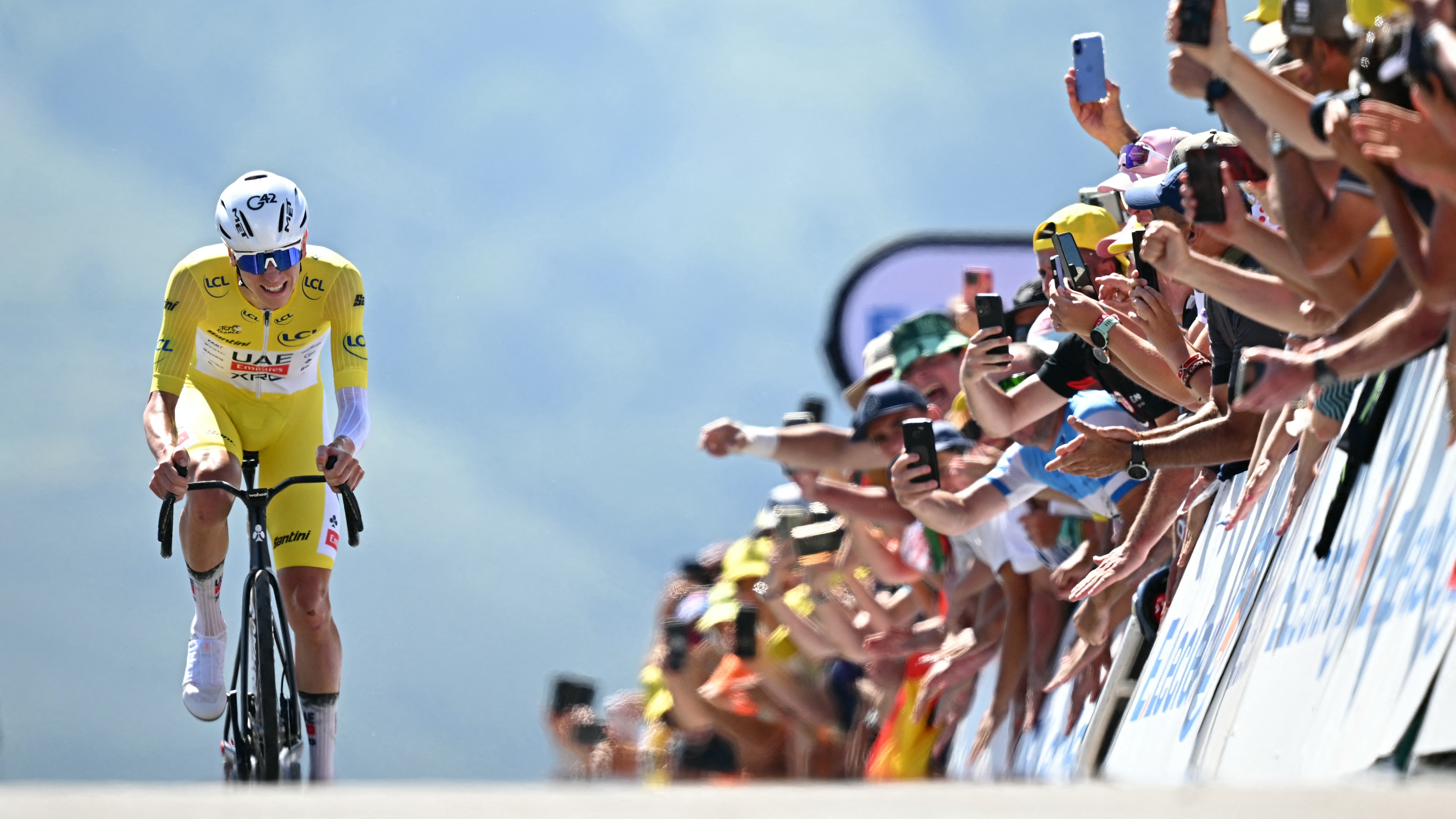 Tadej Pogacar on Stage 13 of the Tour de France