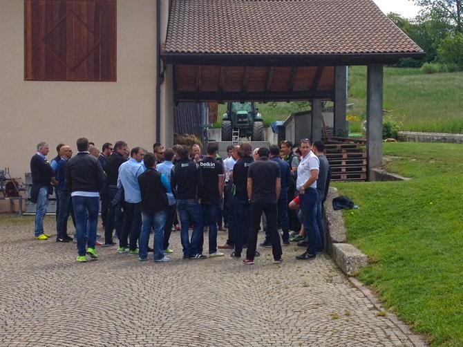 Team directors meet with race organisers to discuss events of stage 16