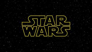 Star Wars logo on starry background