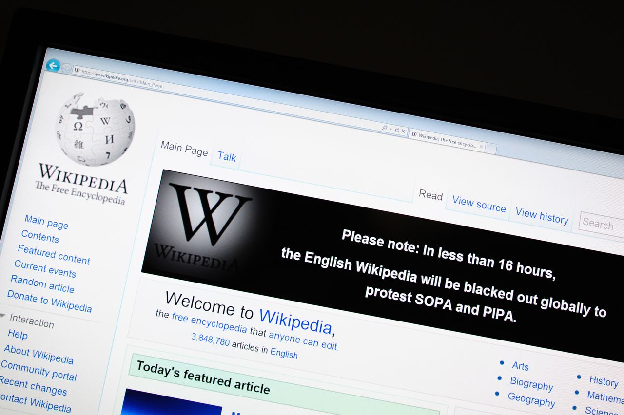 Wikipedia homepage