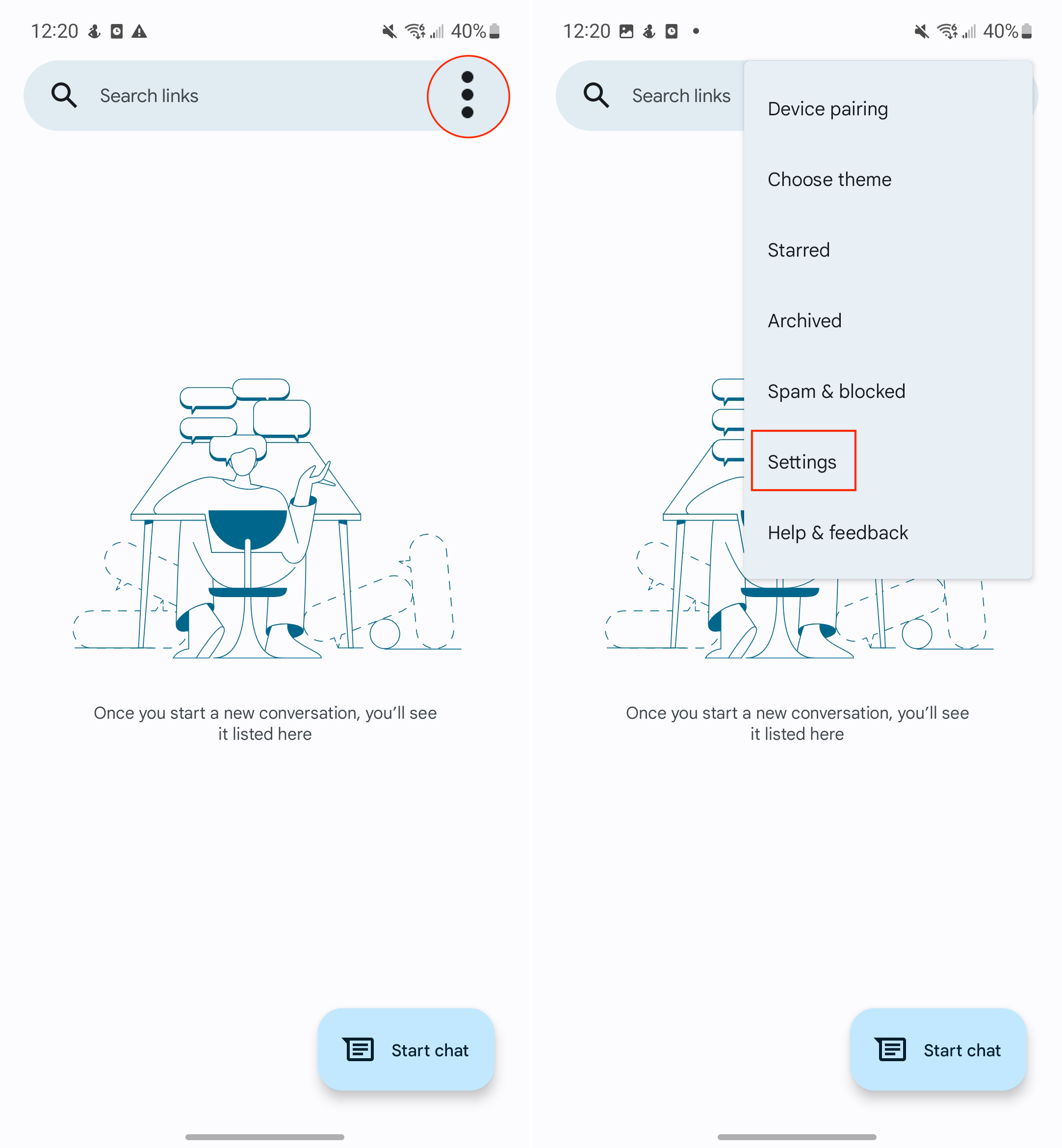 Configure el chat RCS en Google Messages en teléfonos Samsung