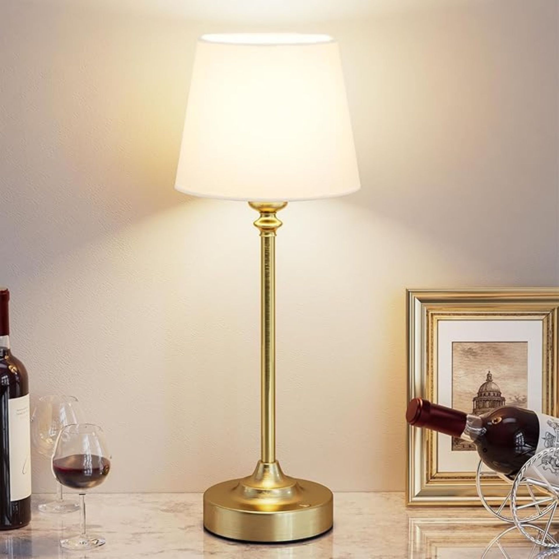 Cordless Table Lamp in Brass
