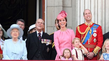 Royal family enjoying Trooping the Colour