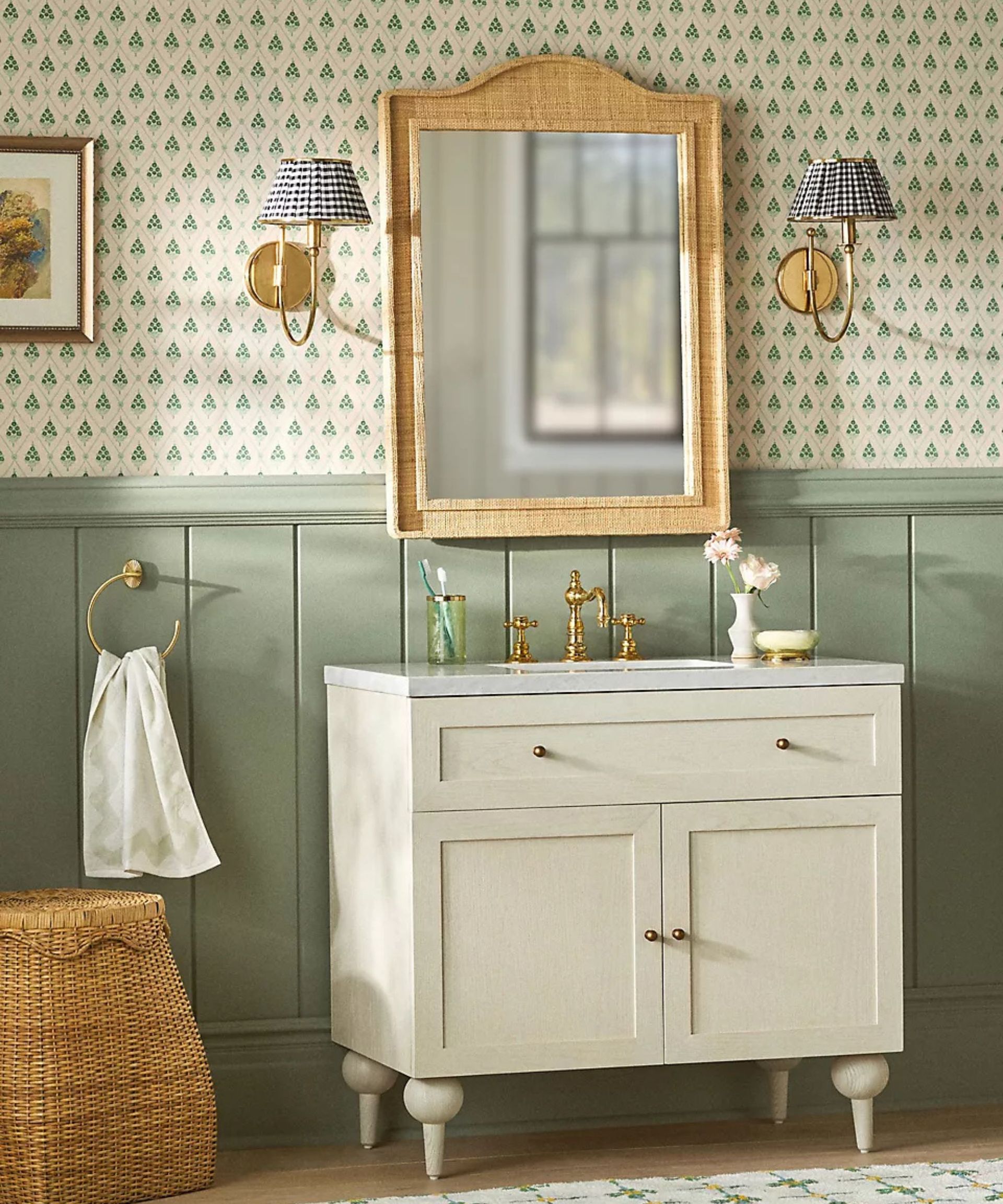 Fern Marble-Top Single Bathroom Vanity