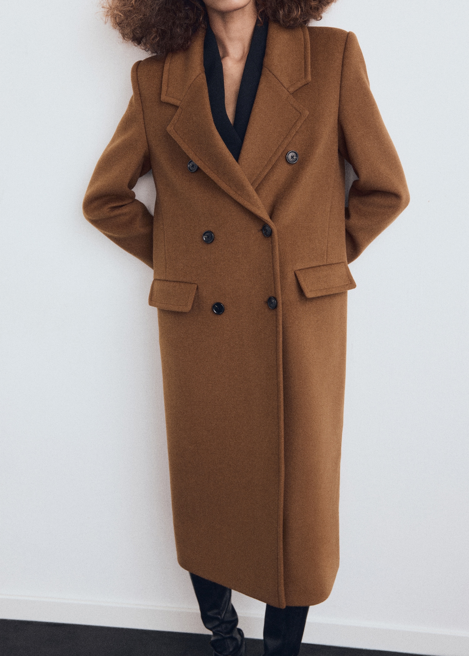 Double-Breasted Wool Coat - Women | Mango United Kingdom