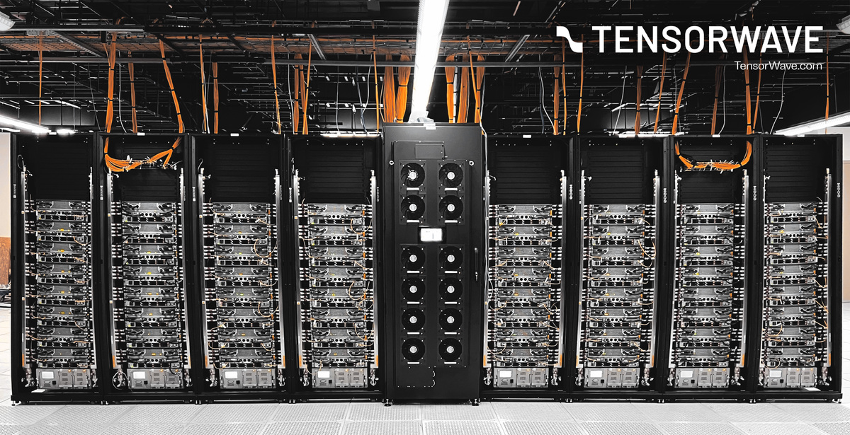 TensorWave's AI GPU supercluster featuring 8,192 MI325X accelerators