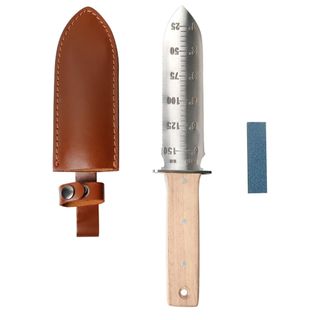 FLORA GUARD Professional Hori Hori Garden Knife with Leather Sheath