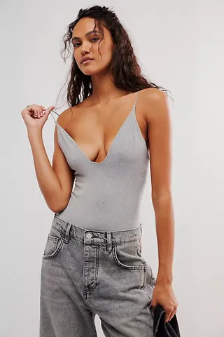 Clean Lines Plunge Bodysuit