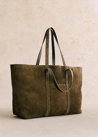 Gabin Maxi Bag - Khaki - Bovine Leather - Sézane