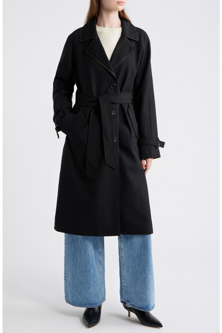 Stretch Gabardine Trench Coat