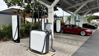 First of its kind Tesla vacuum cleaner makes a surprise appearance at German Supercharger location