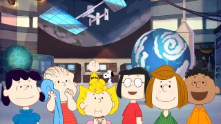 The Peanuts gang, including Charlie Brown and Snoopy, Lucy and Linus, Sally, Marcy, Peppermint Patty and Franklin, travel to Space Center Houston in the new series "Snoopy in Space."