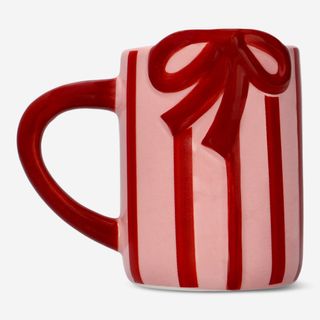 Striped gift embossed mug
