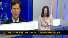 Russian "news anchor" and Tucker Carlson