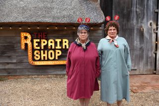 Dawn French and Jennifer Saunders during the Repair Shop special for Comic Relief's Red Nose Day 2022