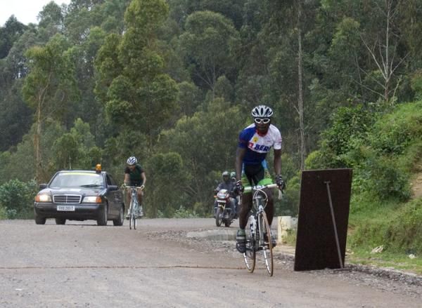 Breaking clear on the road to Kigali.