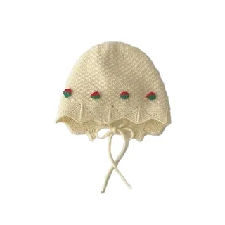 MiniOlie, Baby Lovely Strawberry Knitted Bonnet