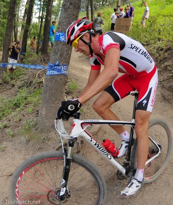 Todd Wells (Specialized) leading during lap two