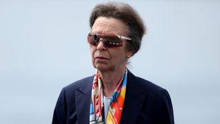 Anne, Princess Royal attends the Rowing Women's Quadruple Sculls medal ceremony on day five of the Olympic Games Paris 2024