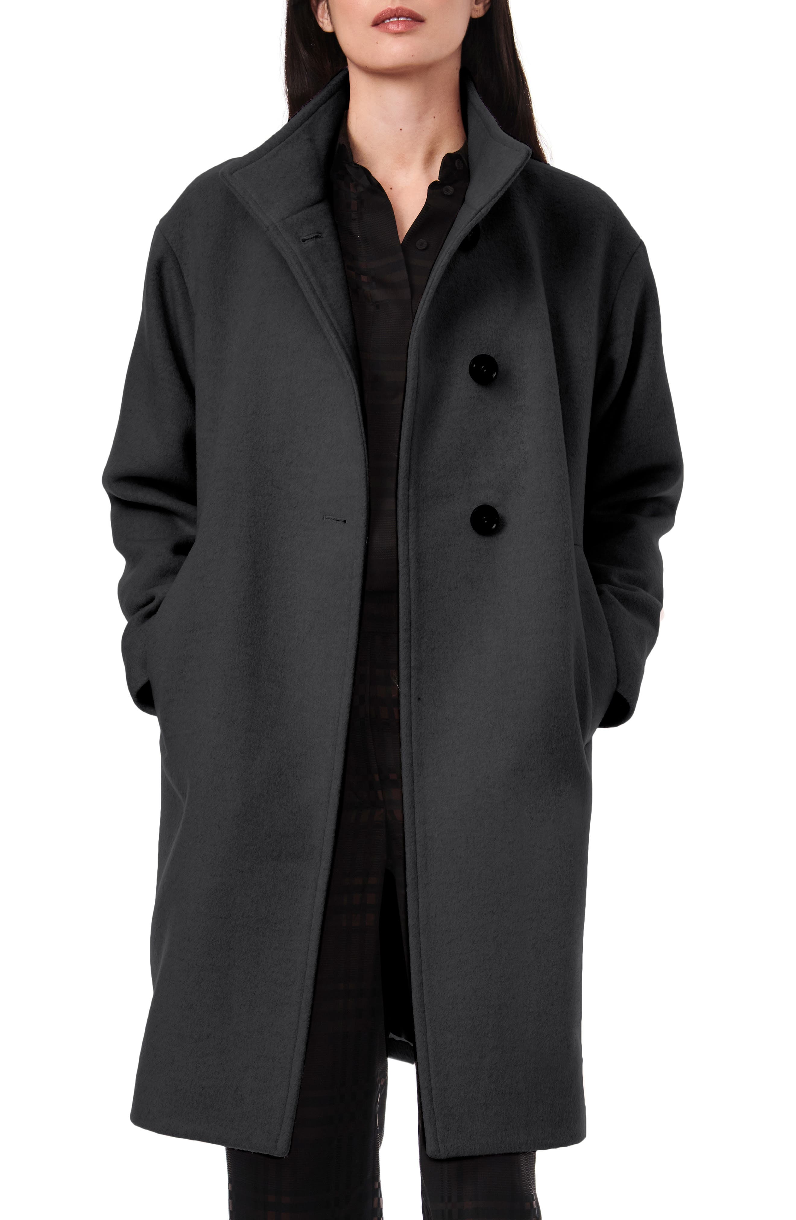 Melton Wool Blend Coat