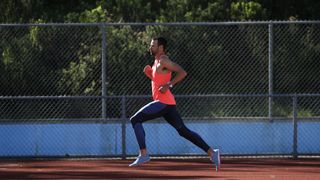 Jogger&#039;s nipple: Image shows man jogging in vest