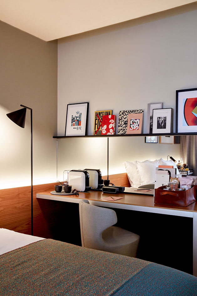 Close up of desk in guestroom