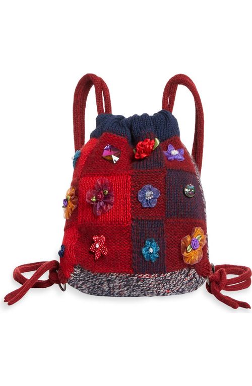 Plaited Check Mini Drawstring Backpack