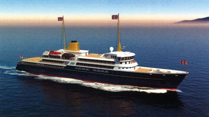 An artist’s impression of the new national flagship yacht issued by Downing Street