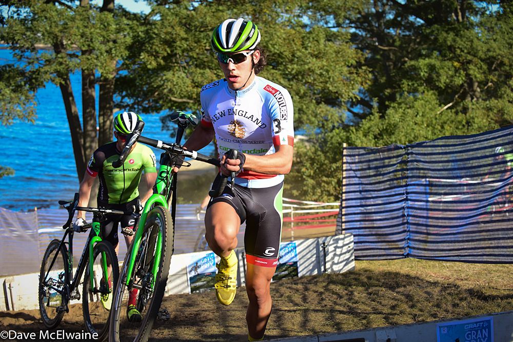 Curtis White (Cannondale) wearing the U-23 leaders jersey