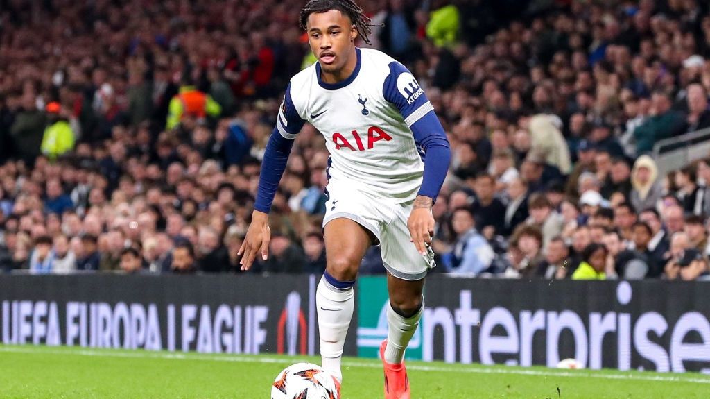 Tottenham Hotspur v AZ - UEFA Europa League 2024/25 League Phase MD3London, England - October 24: Wilson Odobert of Tottenham Hotspur during the UEFA Europa League 2024/25 League Phase MD3 match between Tottenham Hotspur and AZ at Tottenham Hotspur Stadium on October 24, 2024 in London, England. (Photo by Ryan Crockett/DeFodi Images via Getty Images)