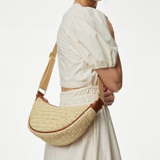 M&S straw bag