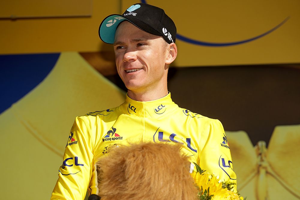 Chris Froome (Team Sky) in yellow