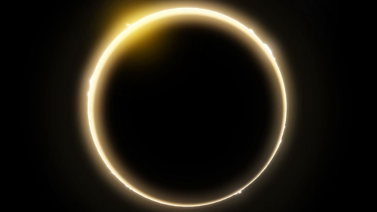 Solar Eclipse In H-alpha Light