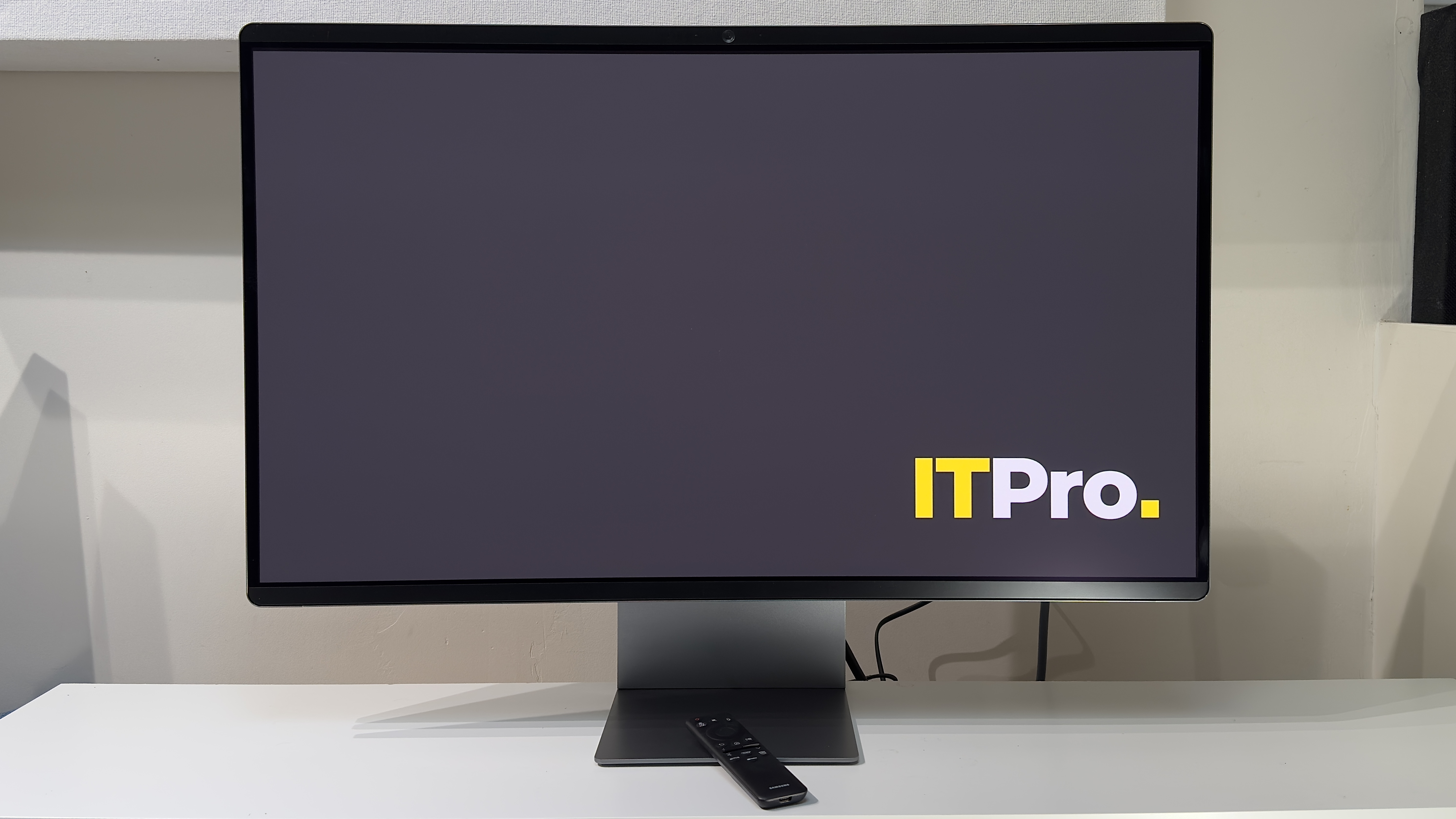 The Samsung Smart Monitor M90SF on a desk