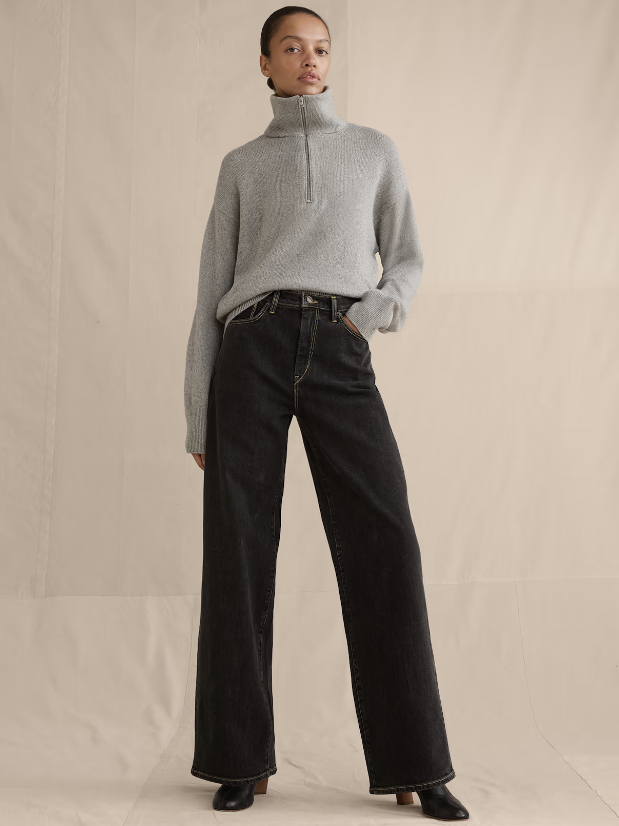 Banana Republic, High-Rise Relaxed Wide-Leg Jean
