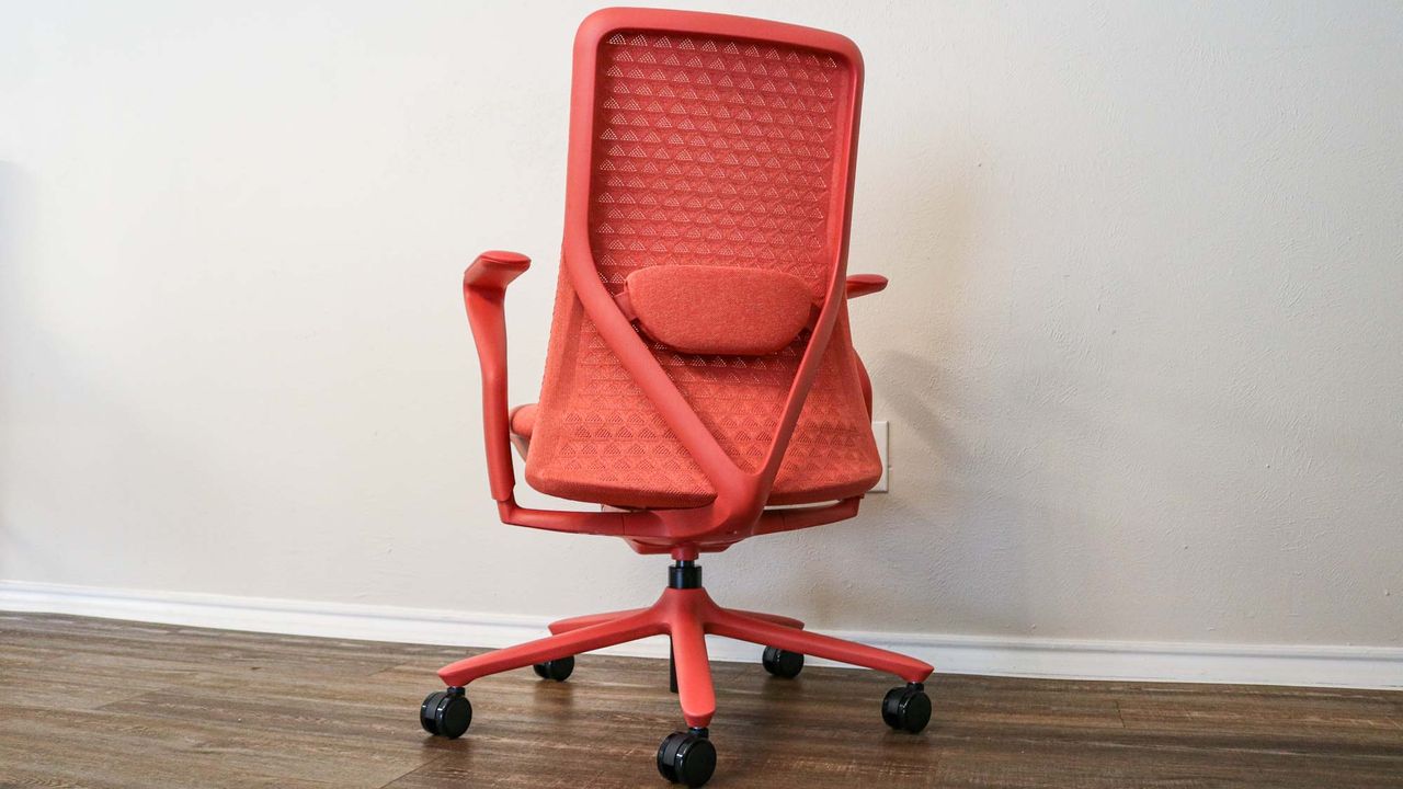 Branch Verve Chair from behind in red