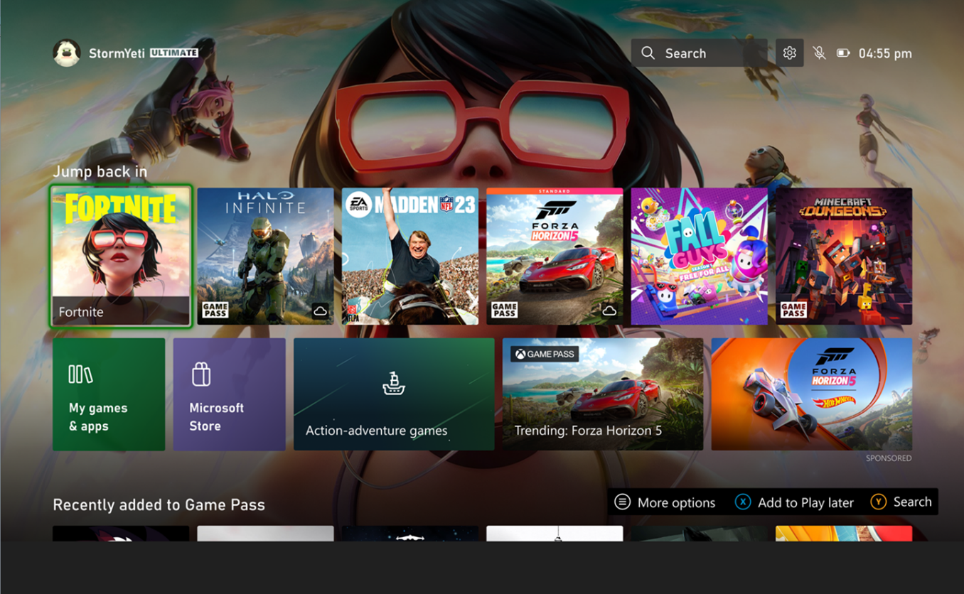 New Xbox dashboard for September 2022