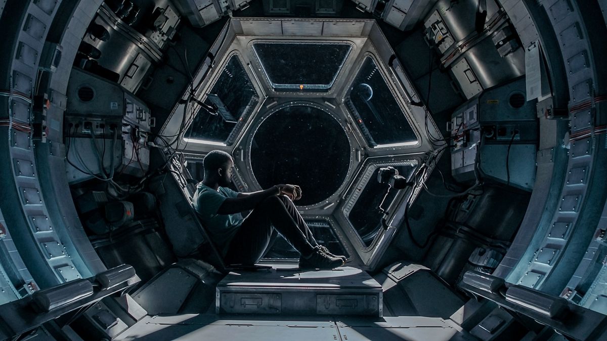 Shamier Anderson as Michael Adams in "Stowaway" on Netflix.