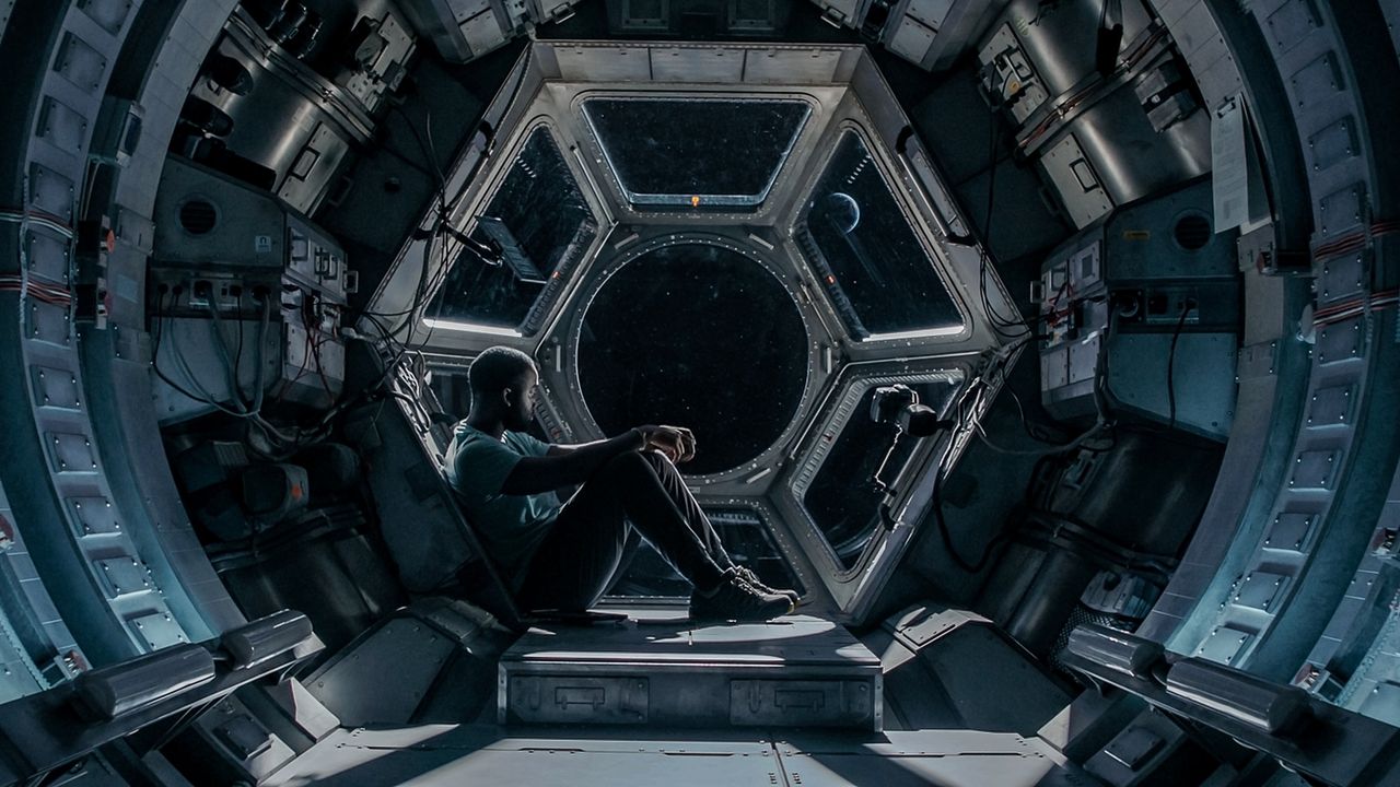 Shamier Anderson as Michael Adams in "Stowaway" on Netflix.