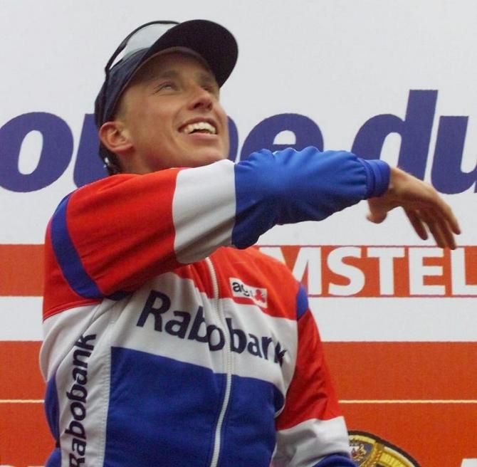 Michael Boogerd celebrates his win in 1999